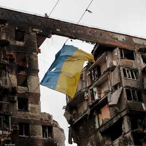 أحد المباني المدمرة في ماريوبول