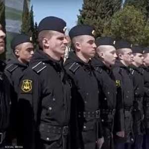 أفراد طاقم السفينة الروسية موسكوفا