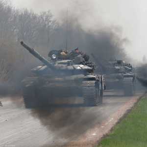 دبابات تابعة للانفصاليين الموالين لموسكو قرب ماريوبول. أرشيف