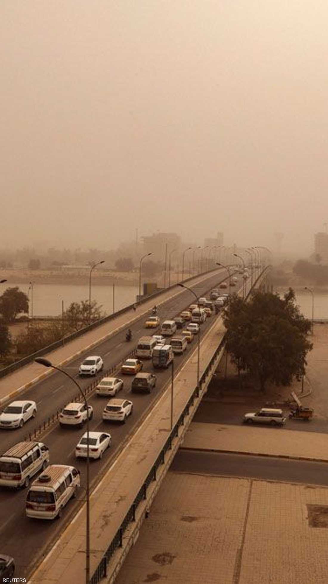 تتعرض غالبية أنحاء العراق الأربعاء لعاصفة ترابية