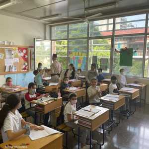 تلاميذ في أحد المدارس اللبنانية