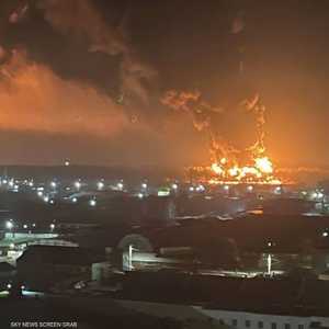 صورة متداولة للحريق على مواقع التواصل الاجتماعي