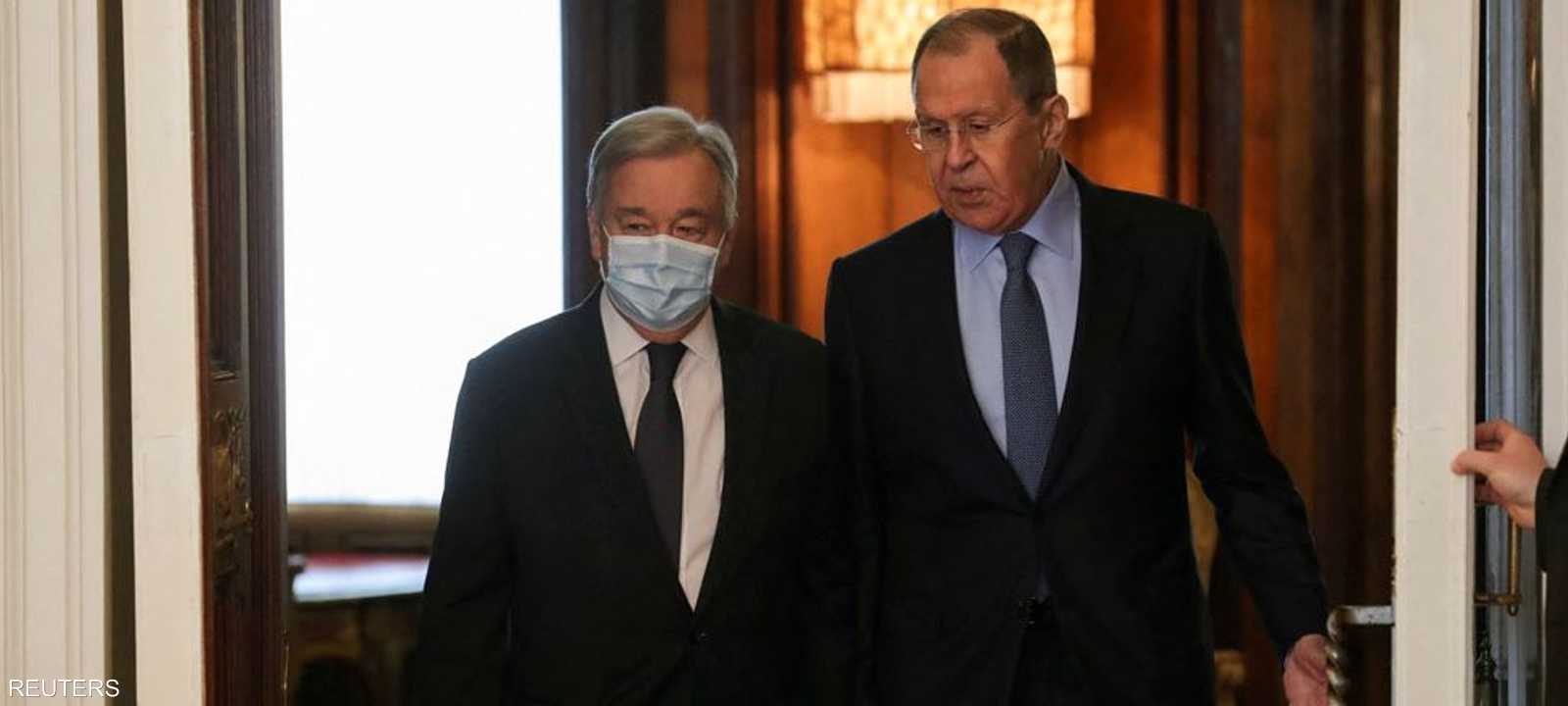 غوتيريش يلتقي لافروف في موسكو