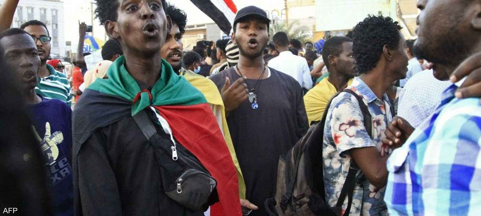 جانب من الاحتجاجات في السودان في 11 أبريل الجاري.