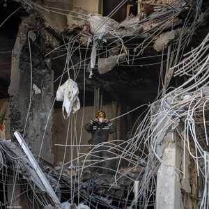 صورة لآثار الدمار للقصف على أحد المباني في أوكرانيا. (أرشيف)