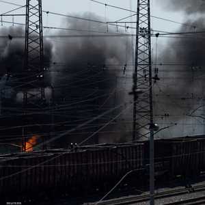 أرشيفية لقصف على مقربة من إحدى السكك الحديدية في أوكرانيا