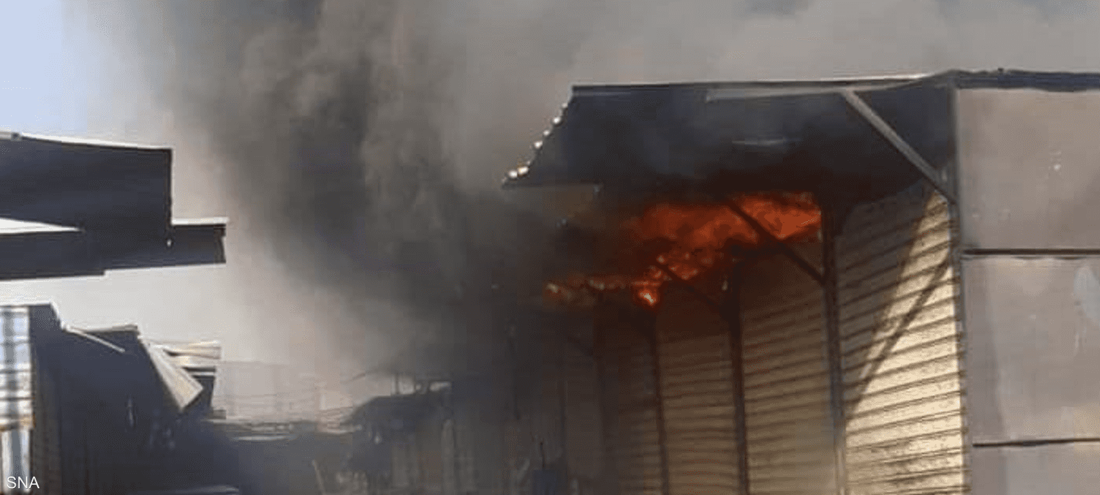 الحريق أدى لإصابات بالاختناق