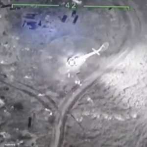 المروحية الروسية قبل لحظة من القصف