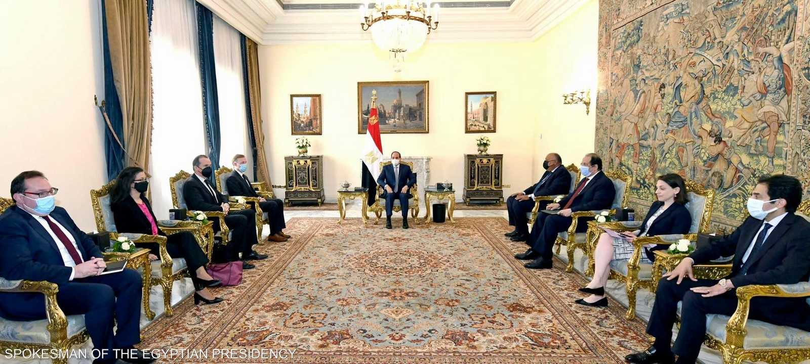 السيسي يستقبل سوليفان في القاهرة.