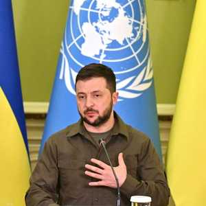 الرئيس الأوكراني، فولوديمير زيلينسكي.