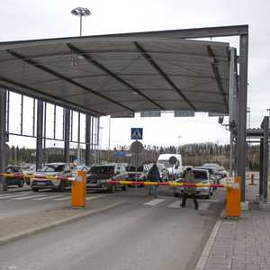 نقطة حدودية بين فنلندا وروسيا.