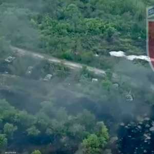 مركبات عسكرية روسية محترقة بحسب صورة لوزارة دفاع أوكرانيا