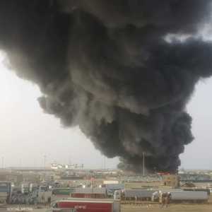 صورة من الحريق المندلع