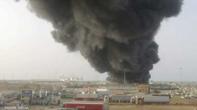 بالفيديو.. حريق ضخم في ميناء سواكن السوداني