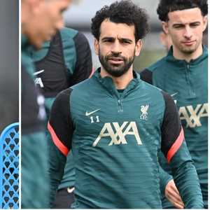 صلاح وماني خلال الاستعدادات لنهائي باريس مساء السبت