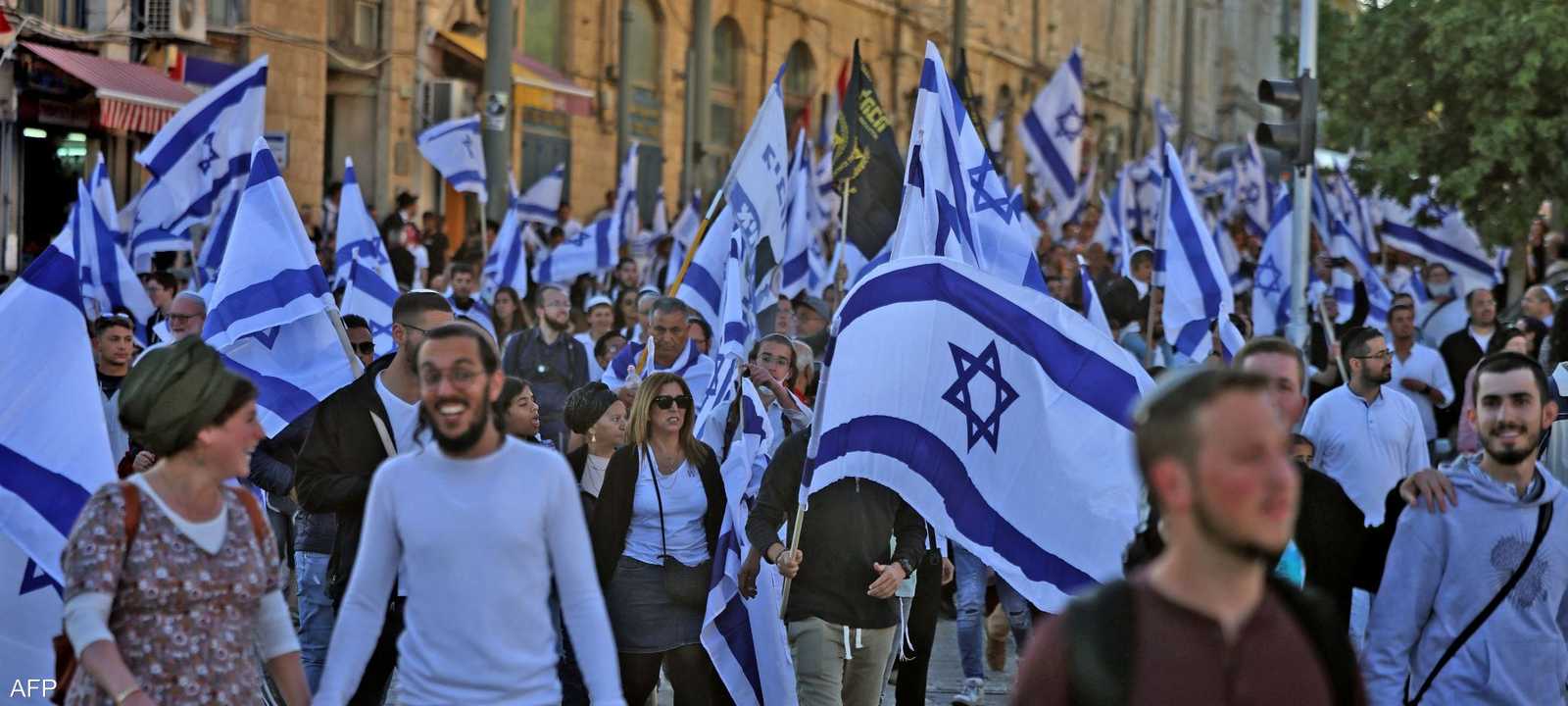 جانب من مسيرة للقوميين اليهود في القدس في أبريل 2022