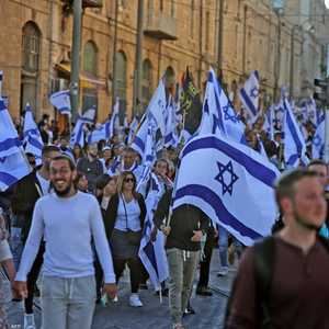 جانب من مسيرة للقوميين اليهود في القدس في أبريل 2022