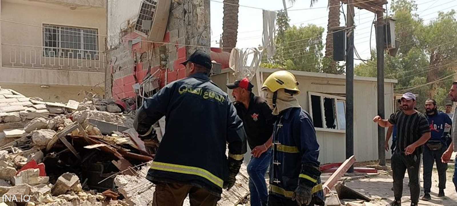 انهيار مطعم وسط بغداد