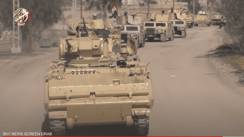 الجيش المصري يعلن عن مقتل عشرة إرهابيين بشمال سيناء