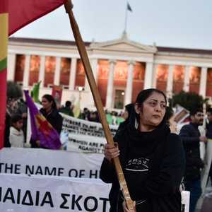 جانب من مظاهرة لأنصار حزب العمال الكردستاني بأثينا - أرشيف.