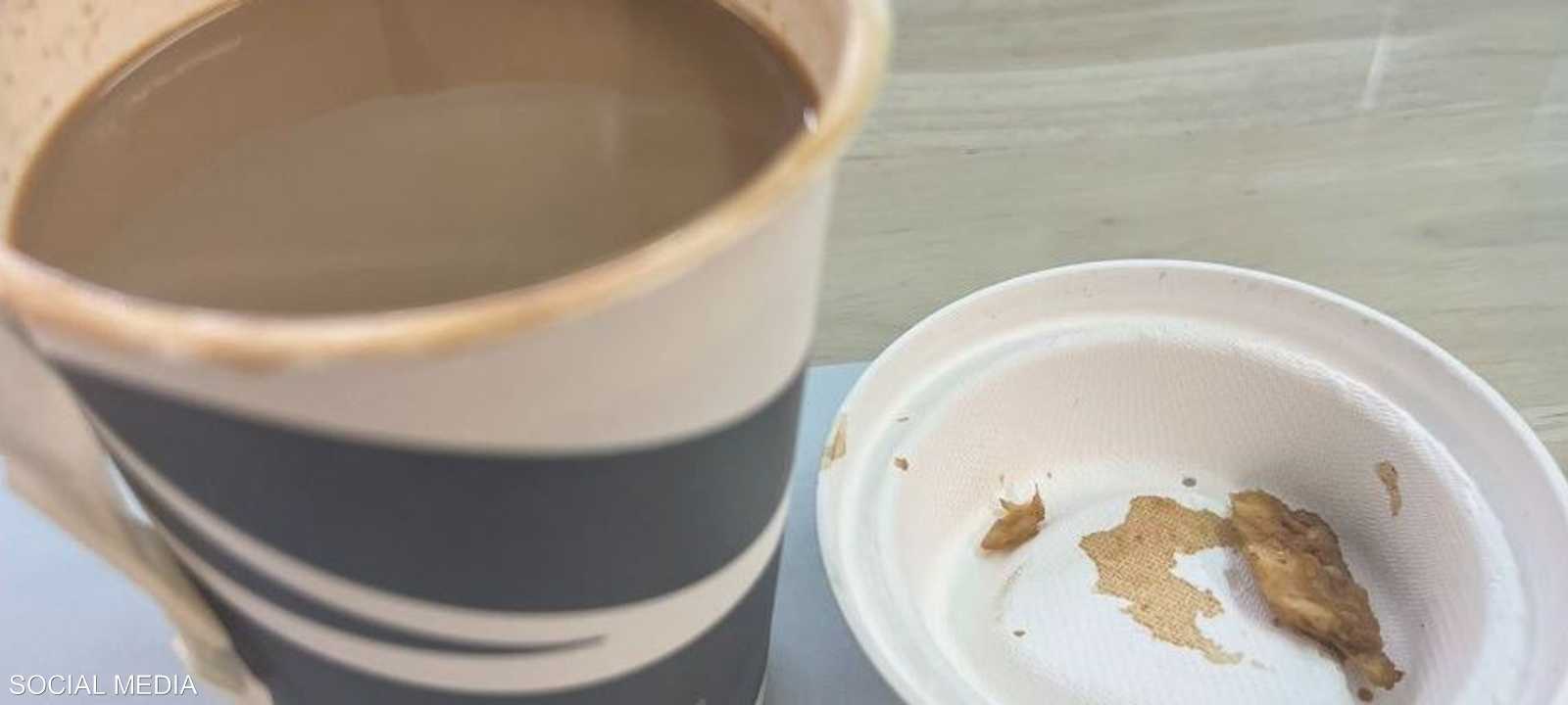 قطعة الدجاج التي عثر عليها في القهوة بالهند