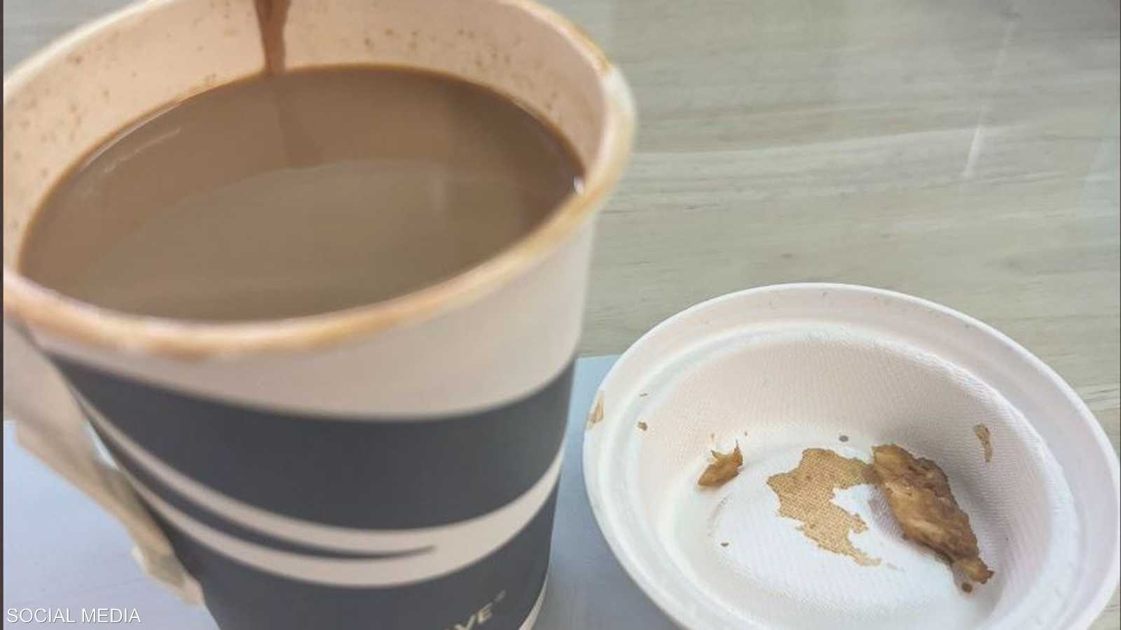 قطعة الدجاج التي عثر عليها في القهوة بالهند