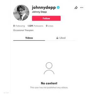 حساب جوني ديب على تيك توك