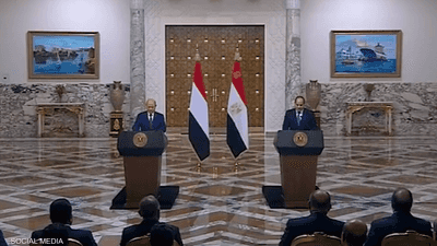 السيسي يستقبل العليمي.. ويؤكد دعم مصر للشرعية اليمنية