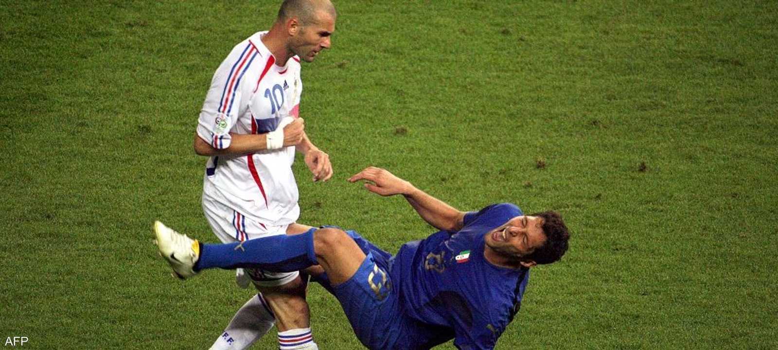 زيدان ضرب برأسه ماركو ماتيراتزي