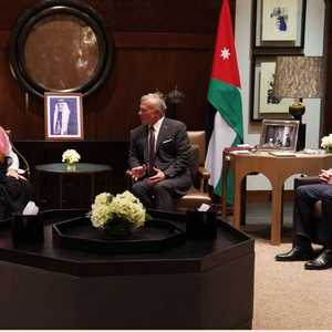 ملك الأردن خلال استقباله ولي العهد السعودي - بترا.