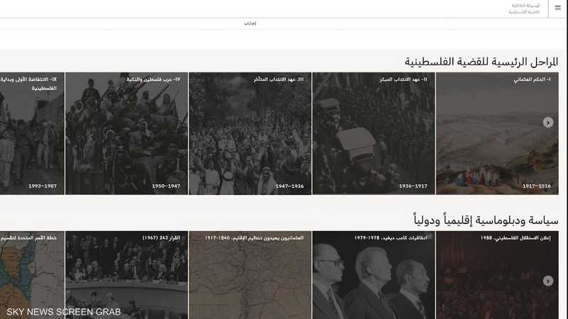 موسوعة فلسطينية رقمية تتيح تصفح الأحداث التاريخية