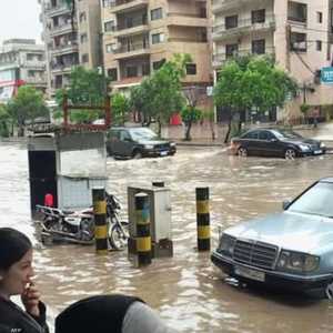 الأمطار أغرقت مناطق عدة في لبنان