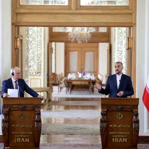 بوريل ووزير خارجية إيران في مؤتمر صحفي بطهران