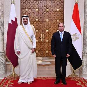 السيسي استقبل الأمير تميم في قصر الاتحادية