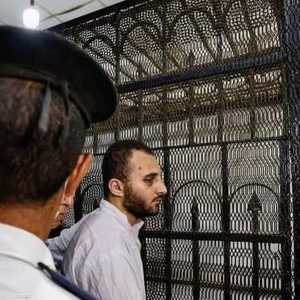 قاتل نيرة أشرف أثناء المحاكمة