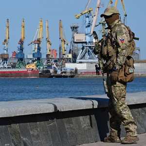 أرشيفية لجندي روسي بمرفأ برديانسك