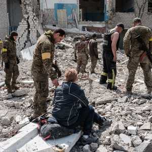 آثار القصف شرقي أوكرانيا