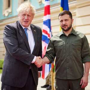 آخر لقاء بين جونسون وزيلينسكي في كييف قبل أسابيع