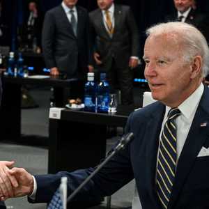 جانب من لقاء بايدن وجونسون