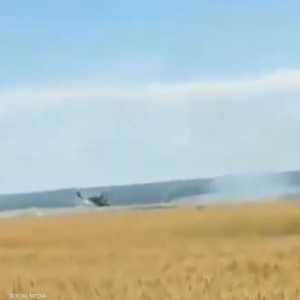 مروحية أوكرانيا أشعلت النار في حقول للقمح بخيرسون