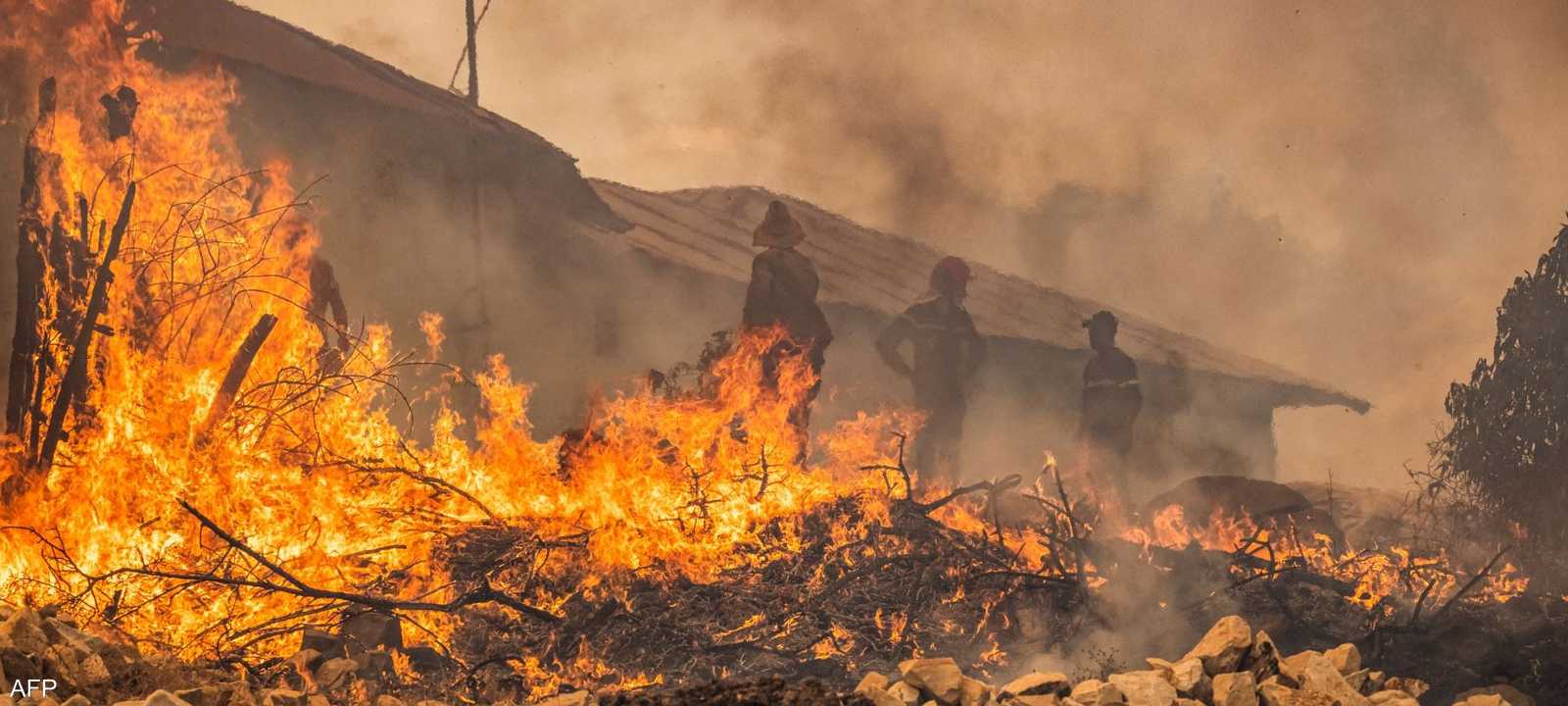 جانب من الحرائق في المغرب