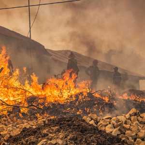 جانب من الحرائق في المغرب