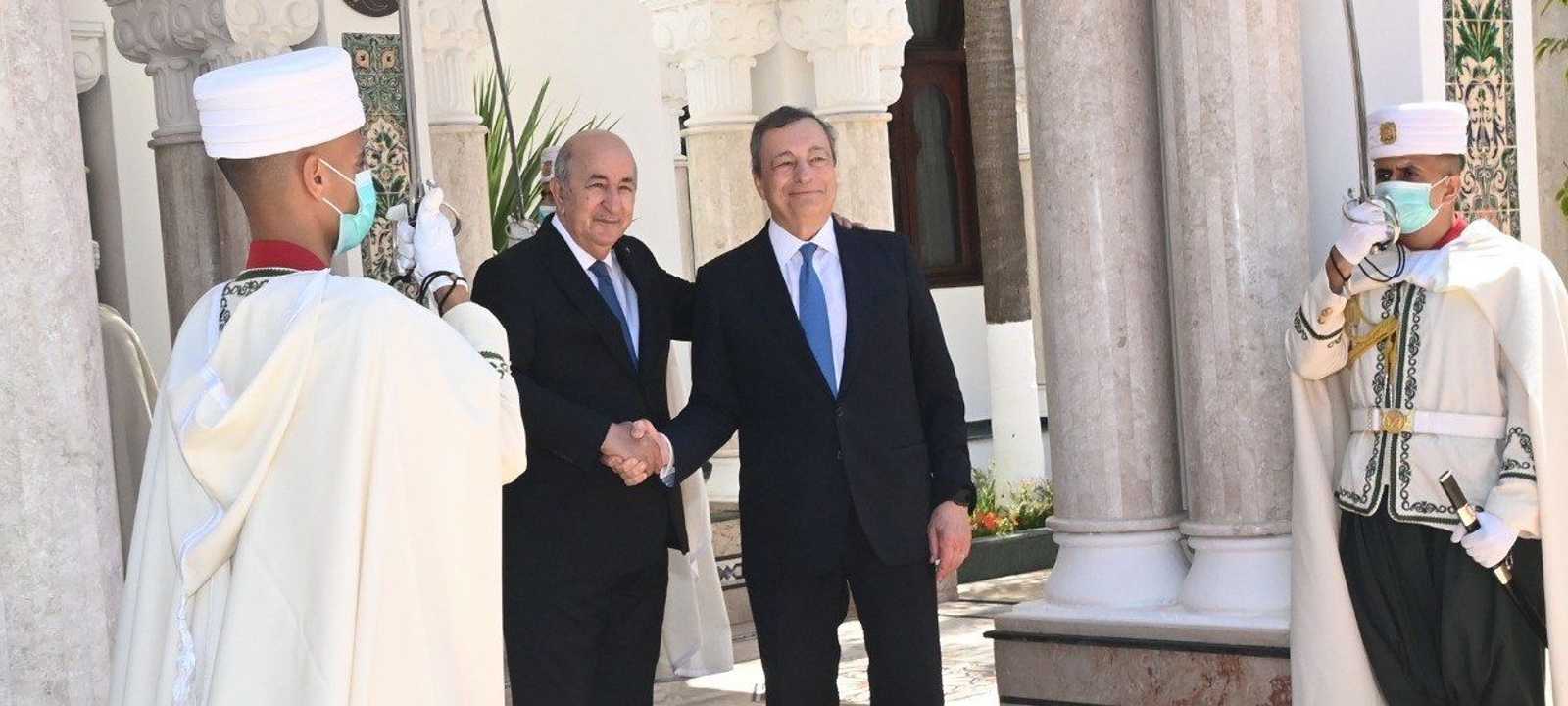 الرئيس الجزائري عبدالمجيد تبون يستقبل رئيس الوزراء الإيطالي