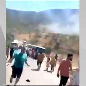 لحظة سقوط قذائف على سياح شمال العراق