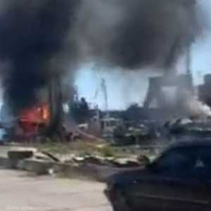 صور متداولة على مواقع التواصل للقصف الذي طال ميناء أوديسا