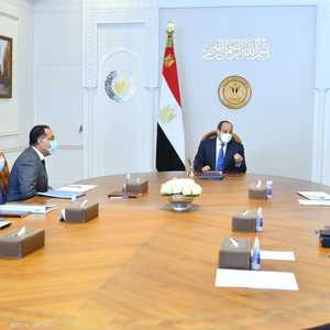 من الاجتماع الذي عقده الرئيس المصري