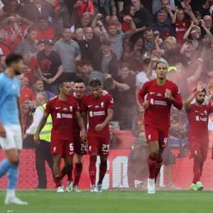 احتفال لاعبي ليفربول