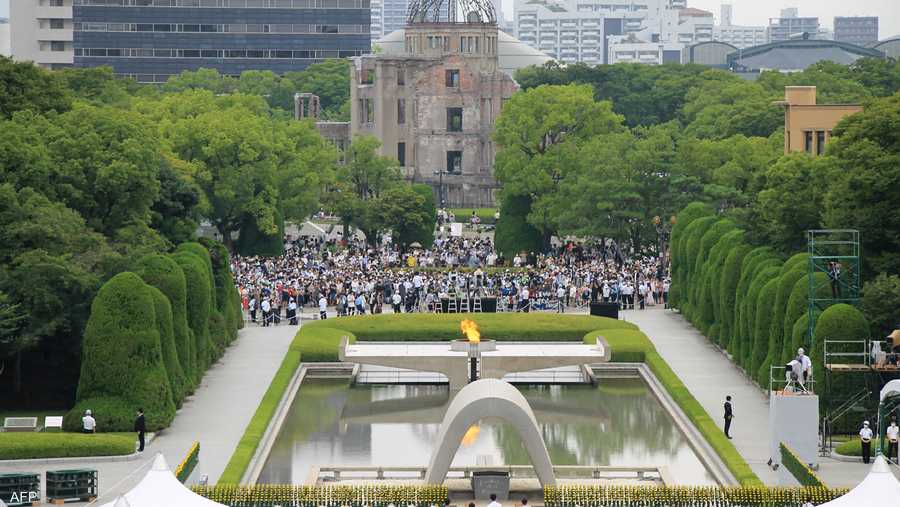 احتشد اليابانيون إحياء لذكرى الضحايا الذين سقطوا في الكارثة