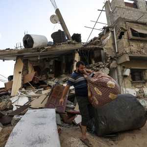 من آثار القصف الإسرائيلي على غزة