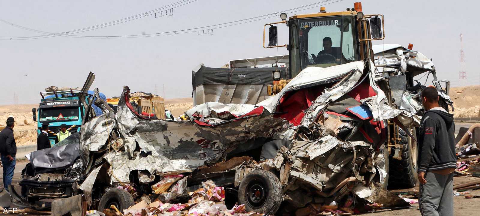 آثار حادث سير في مصر - أرشيفية